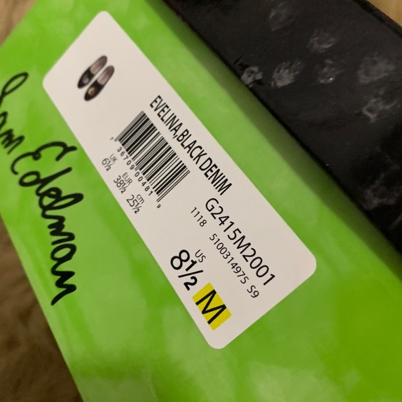 SOLD⛔️SAM EDELMAN Black Denim pear/Apple slip on - Picture 10 of 11